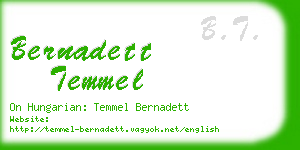 bernadett temmel business card